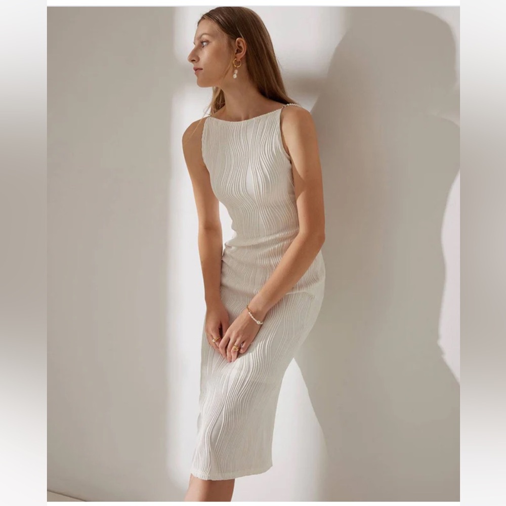 RIHOAS The Water Ripple Textured Cami Dress